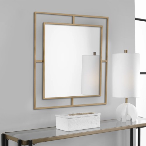 Καθρέφτης τοίχου Art Maison Κρητίνια - Gold (58,6x2x58,6εκ.)