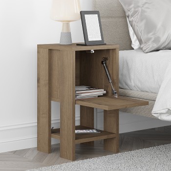 ΚΟΜΟΔΙΝΟ ART MAISON MOSSORO - WALNUT (30x30x55εκ.)