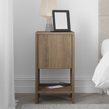 ΚΟΜΟΔΙΝΟ ART MAISON MOSSORO - WALNUT (30x30x55εκ.)