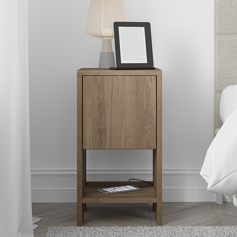 ΚΟΜΟΔΙΝΟ ART MAISON MOSSORO - WALNUT (30x30x55εκ.) ΚΟΜΟΔΙΝΟ ART MAISON MOSSORO - WALNUT (30x30x55εκ.)