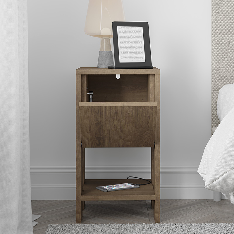 ΚΟΜΟΔΙΝΟ ART MAISON MOSSORO - WALNUT (30x30x55εκ.) ΚΟΜΟΔΙΝΟ ART MAISON MOSSORO - WALNUT (30x30x55εκ.)