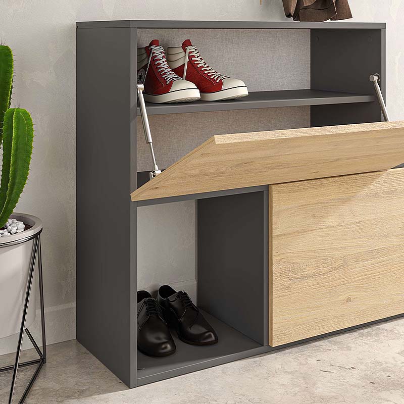 Έπιπλο εισόδου Art Maison Αγκίστρι - Natural Charcoal (120x36,5x87,5εκ.)