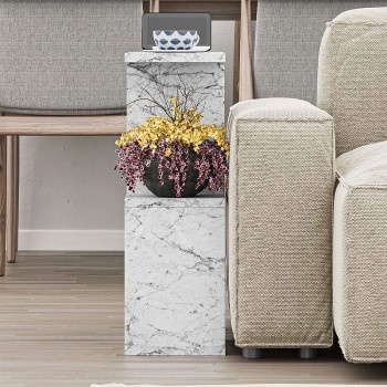 ΒΟΗΘΗΤΙΚΟ ΤΡΑΠΕΖΑΚΙ ART MAISON EXETER - WHITE MARBLE (60x20x60εκ.)