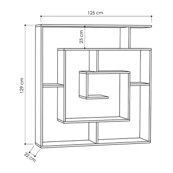 Βιβλιοθήκη Art Maison Δοκός - Natural (125x22x129εκ.)