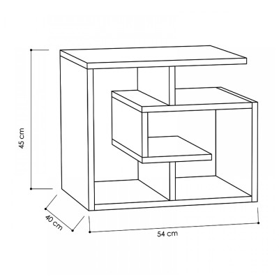 Βοηθητικό τραπεζάκι Art Maison Σπαλαθρονήσι - White (54x40x45εκ.)