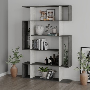 Βιβλιοθήκη Art Maison ΣΤΙΒΗ - Gray (108x25x161εκ.)
