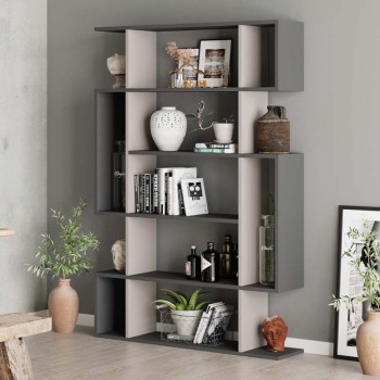 Βιβλιοθήκη Art Maison ΣΤΙΒΗ - Mocha Charcoal (108x25x161εκ.)