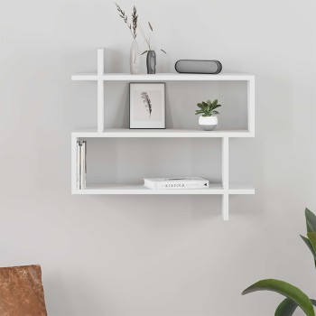 Ραφιέρα τοίχου Art Maison Γαρμπιά - White (70x22x65εκ.)