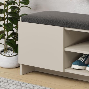 Παπουτσοθήκη Art Maison ΛΙΝΔΟΣ χρώμα sandstone 110x37x43εκ.