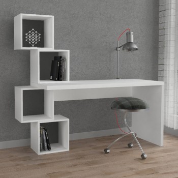 ΓΡΑΦΕΙΟ ΕΡΓΑΣΙΑΣ ART MAISON KHARKIV - WHITE (153,5x60x143εκ.)