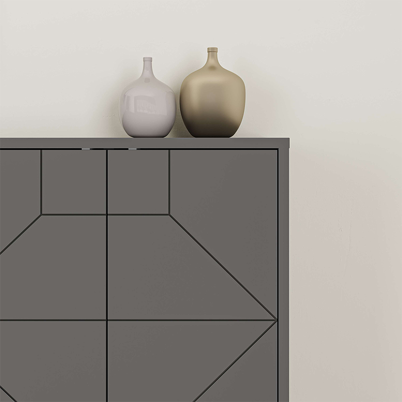 Μπουφές Art Maison Πρασονήσι - Charcoal (184x35x77,4εκ.)