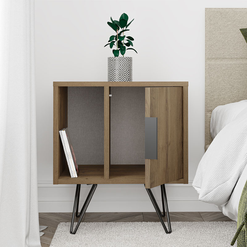 Κομοδίνο Art Maison Λαούσες - Light Brown (50,2x44,6x58εκ.)