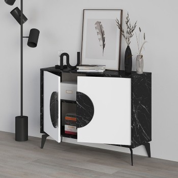 Μπουφές Art Maison Αβέλας - Black White (110x35,6x82εκ.)