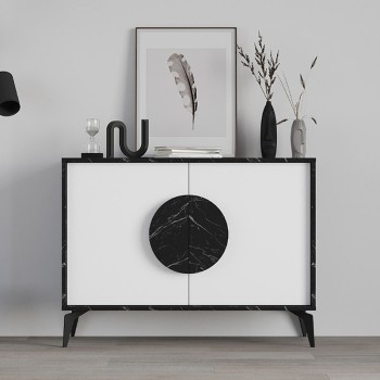 Μπουφές Art Maison Αβέλας - Black White (110x35,6x82εκ.)