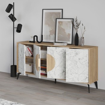 Μπουφές Art Maison Κοκκινονήσι - Natural White (180x35,6x82εκ.)
