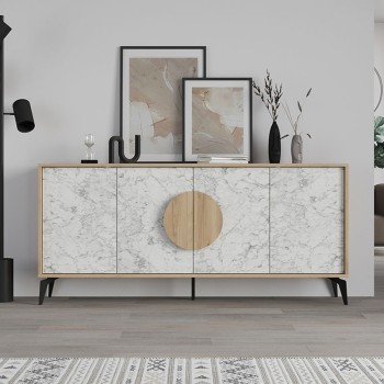 Μπουφές Art Maison Κοκκινονήσι - Natural White (180x35,6x82εκ.)