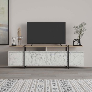 ΕΠΙΠΛΟ ΤΗΛΕΟΡΑΣΗΣ ART MAISON LUCIJA - NATURAL WHITE MARBLE (160x35,6x48εκ.)
