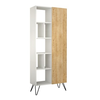 Βιβλιοθήκη Art Maison Γυανυσάδα - Natural White (80,6x29,6x191εκ.)
