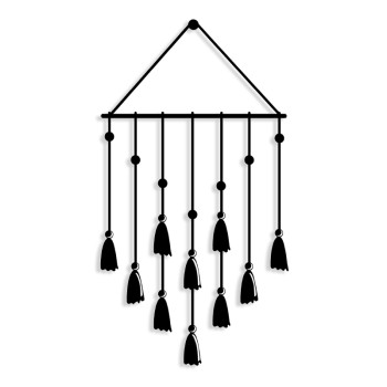 Διακοσμητικό τοίχου Art Maison Σαρωνικός - Black (32,6x2x60εκ.)