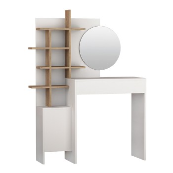 Τουαλέτα με καθρέπτη Art Maison Πλατάνι - White Natural (105x35x151εκ.)