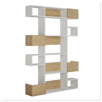﻿Βιβλιοθήκη Art Maison Ίος - Natural White (120x25,3x171εκ.)