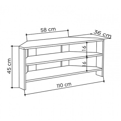 Έπιπλο τηλεόρασης γωνιακό Art Maison Κυριαμάδι - Natural (110x36x45εκ.)