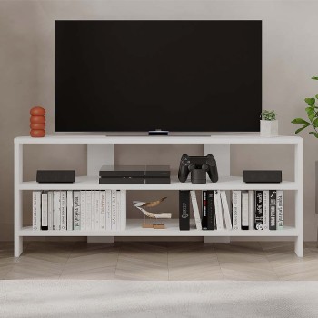 Έπιπλο τηλεόρασης γωνιακό Art Maison Κυριαμάδι - White (110x36x45εκ.)