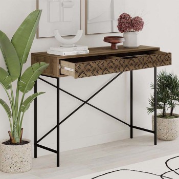 Κονσόλα Art Maison Λέρος - Brown (110x35,6x90εκ.)