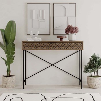 Κονσόλα Art Maison Λέρος - Brown (110x35,6x90εκ.)