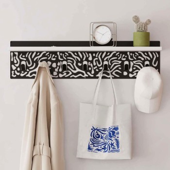 Κρεμάστρα τοίχου Art Maison Γλαρονήσι - White Black (80x12,2x20εκ.)