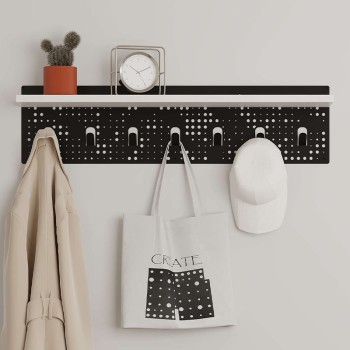 Κρεμάστρα τοίχου Art Maison Γλαρονήσι - White Black (80x15,2x20εκ.)
