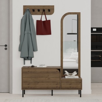 Έπιπλο εισόδου Art Maison Καλυδώνα - Light Brown (120x37x171,6εκ.)