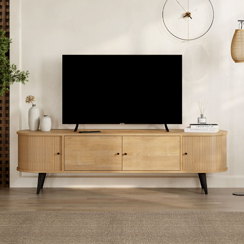 Έπιπλο τηλεόρασης Art Maison Λευκάδα - Natural (180x40x52εκ.) Έπιπλο τηλεόρασης Art Maison Λευκάδα - Natural (180x40x52εκ.)
