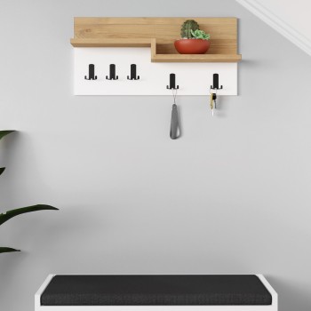 Κρεμάστρα τοίχου Art Maison Μεσόγειος - Natural White (65x15x31εκ.)