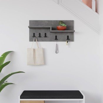 Κρεμάστρα τοίχου Art Maison Cosette χρώμα γκρι ρετρό 65x15x31εκ.