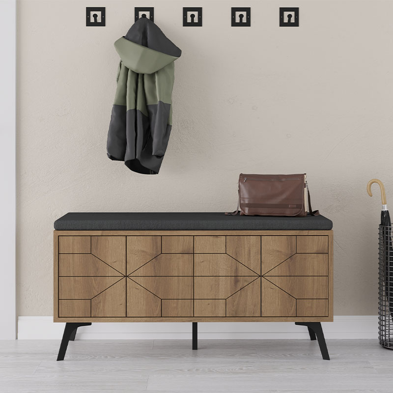 Παπουτσοθήκη Art Maison Ιόνιο - Light Brown (107x35x55εκ.)