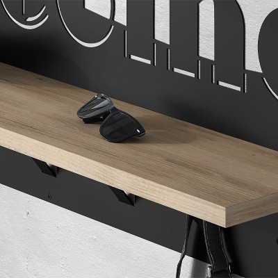 Κρεμάστρα τοίχου Art Maison Μεσόγειος - Black Natural (86x15,2x29εκ.)