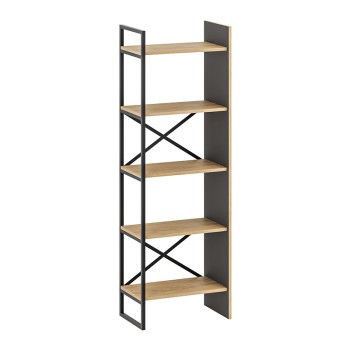 ΒΙΒΛΙΟΘΗΚΗ ART MAISON MARINGA - NATURAL BLACK (58x35,2x175εκ.)