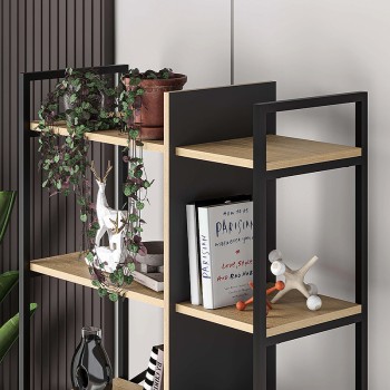 ΒΙΒΛΙΟΘΗΚΗ ART MAISON MARINGA - NATURAL BLACK (87,5x35,2x175εκ.) ΒΙΒΛΙΟΘΗΚΗ ART MAISON MARINGA - NATURAL BLACK (87,5x35,2x175εκ.)