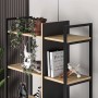 ΒΙΒΛΙΟΘΗΚΗ ART MAISON MARINGA - NATURAL BLACK (87,5x35,2x175εκ.)