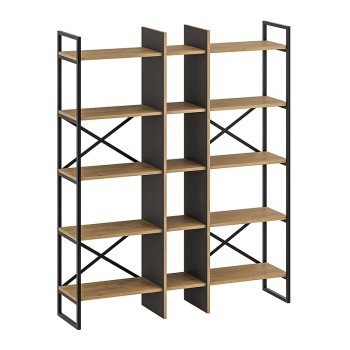 ΒΙΒΛΙΟΘΗΚΗ ART MAISON MARINGA - NATURAL BLACK (143,5x35,2x175εκ.) ΒΙΒΛΙΟΘΗΚΗ ART MAISON MARINGA - NATURAL BLACK (143,5x35,2x175εκ.)