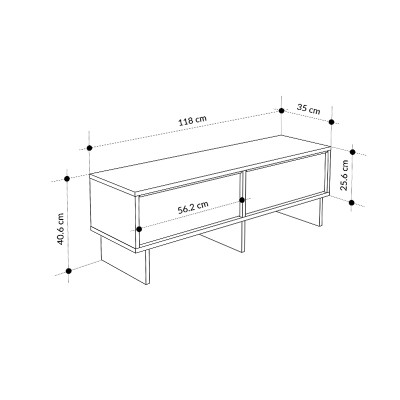 Έπιπλο τηλεόρασης Art Maison Curiel χρώμα sandstone - sepet oak 118x35x40,6εκ.