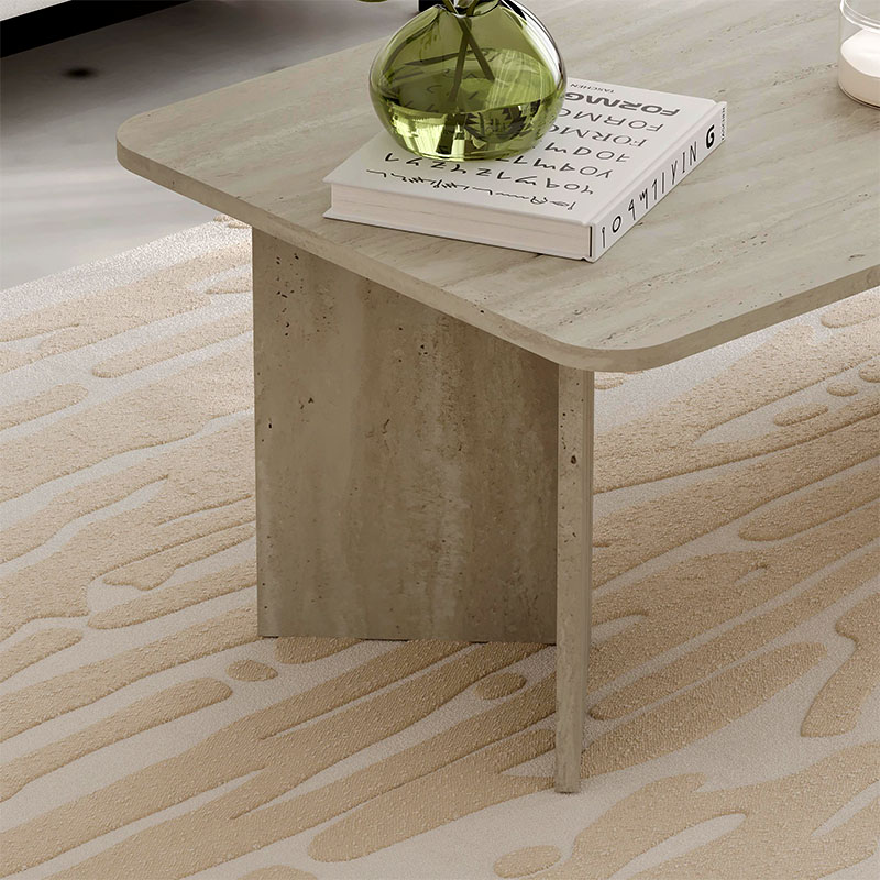 Τραπεζάκι σαλονιού Art Maison Dachoman χρώμα neo travertine 100x60x41,8εκ.