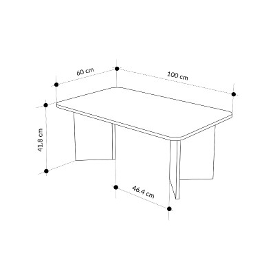 Τραπεζάκι σαλονιού Art Maison Dachoman χρώμα neo travertine 100x60x41,8εκ.