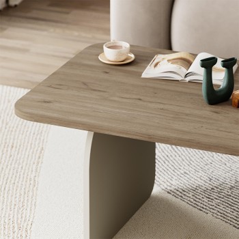 Τραπεζάκι σαλονιού Art Maison Concelot χρώμα sepet oak - sandstone 100x60x41,8εκ.