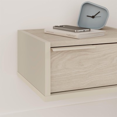 Κομοδίνο επιτοίχιο Art Maison Cornelia χρώμα sandstone - light oak 40x33x18,5εκ.