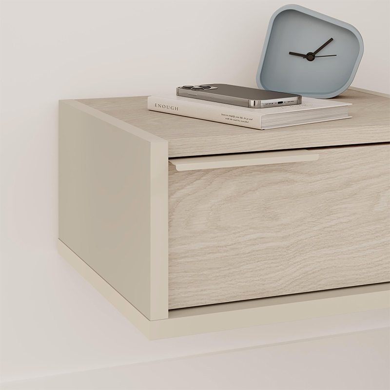 Κομοδίνο επιτοίχιο Art Maison Cornelia χρώμα sandstone - light oak 40x33x18,5εκ.