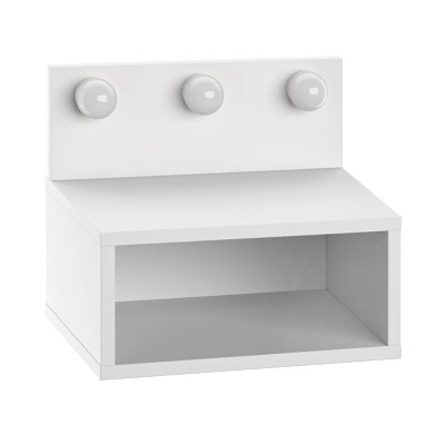 Κομοδίνο επιτοίχιο Art Maison Corgi με LED χρώμα λευκό 40x30x33,8εκ.