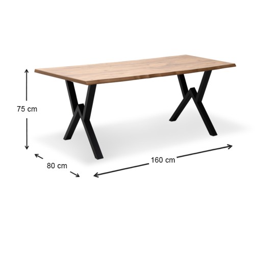 Τραπέζι Art Maison ΚΩΜΗ - Natural (160x80x75εκ.)