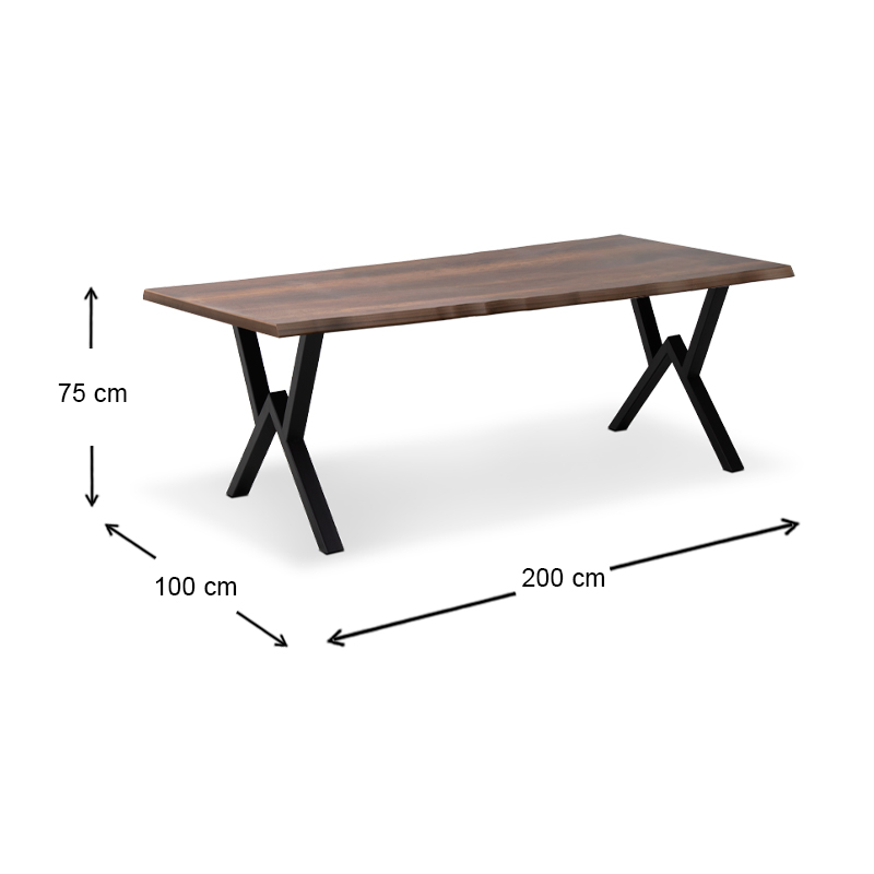 Τραπέζι Art Maison Μετώπη - Walnut (200x100x75εκ.)